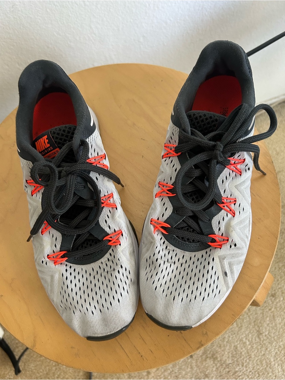 Nike Men’s Athletic Running Shoes - Gray with Orange Accents